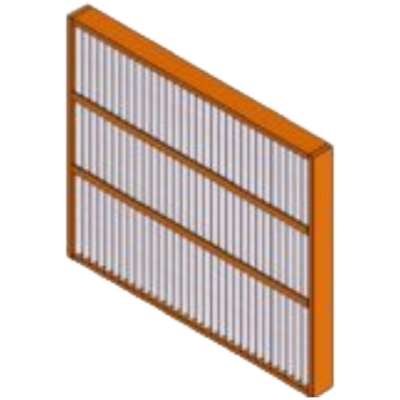 Vacuum cleaner filter for GAS 50, 195x166x16mm