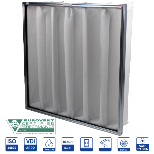 Pocket filter 592 x 592 x 150mm M5, ISO ePM10 50%