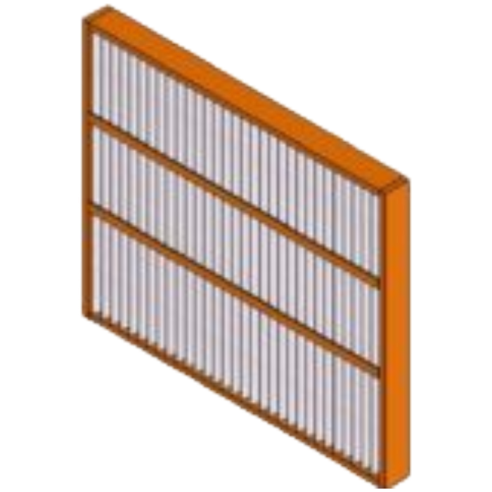 Vacuum cleaner filter for GAS 50, 195x166x16mm