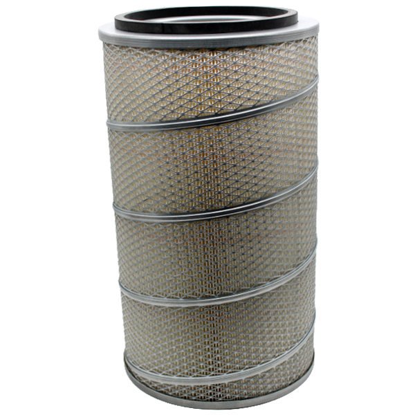 Cartridge air filter for PIOVAN 6151230, Virgis CH16086, 233x400mm, filter material cellulose, inside/outside protective gril