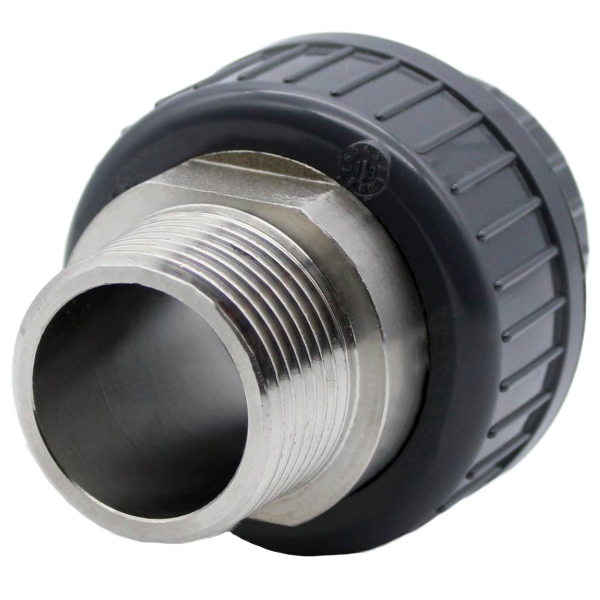 Übergangsverschraubung PVC-U/Edelstahl AG 50-11/2 Übergangsverschraubung PVC-U/Edelstahl AG 50-11/2" 721540710