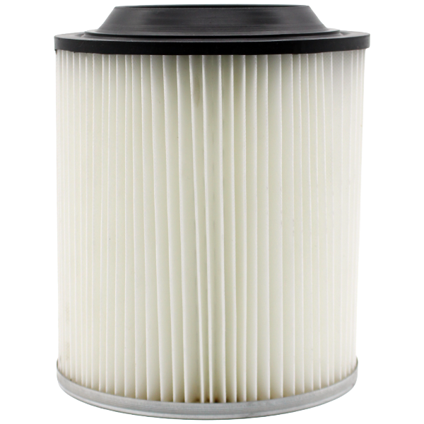 Cartridge filter PTFE for Teka Handycart 100281, round with seal, white. Bottom with hole, support grid inside