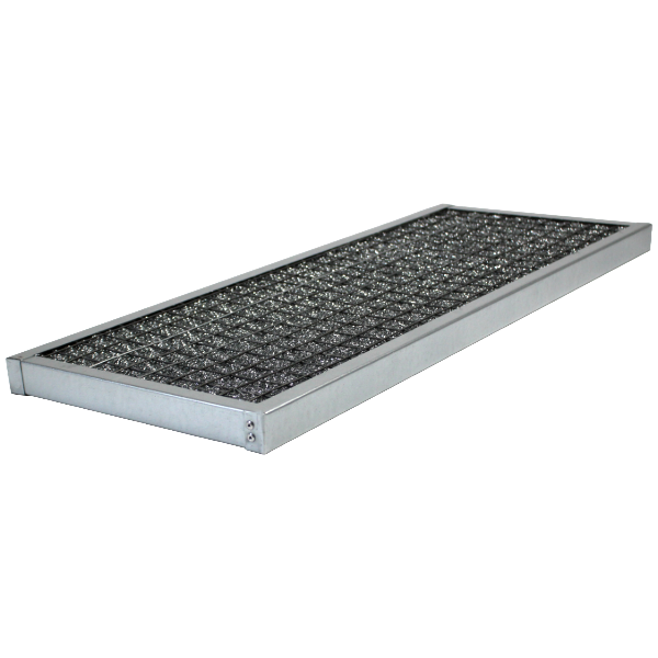 Steel mesh filter, grease filter, pre-filter 660x255mm, Nederman NOM 11 12376294, galvanized, perspective view