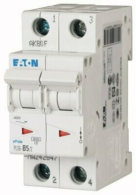 242863 EATON MOELLER INTERRUPTOR TERMOMAGNETICO EN RIEL DIN 2 POLOS 0.75 AMP CURVA C