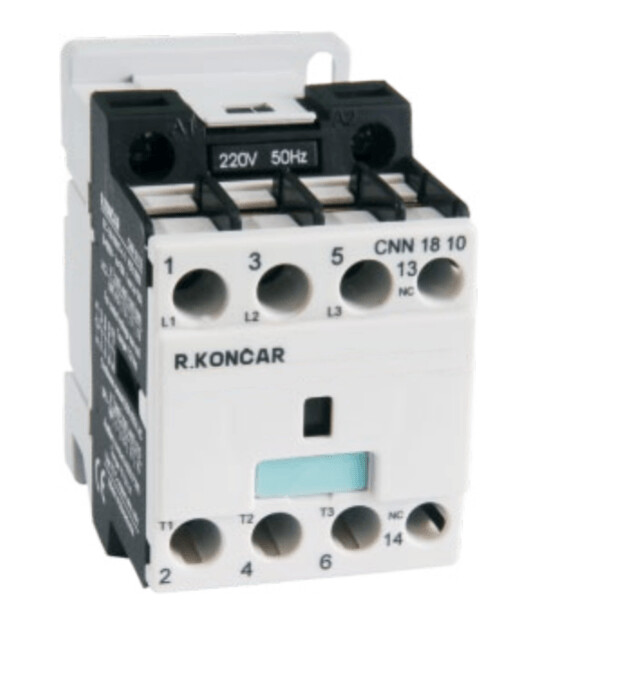 CNN1810220V RADE KONCAR CONTACTOR 18 AMP BOBINA 220 VAC 1NA