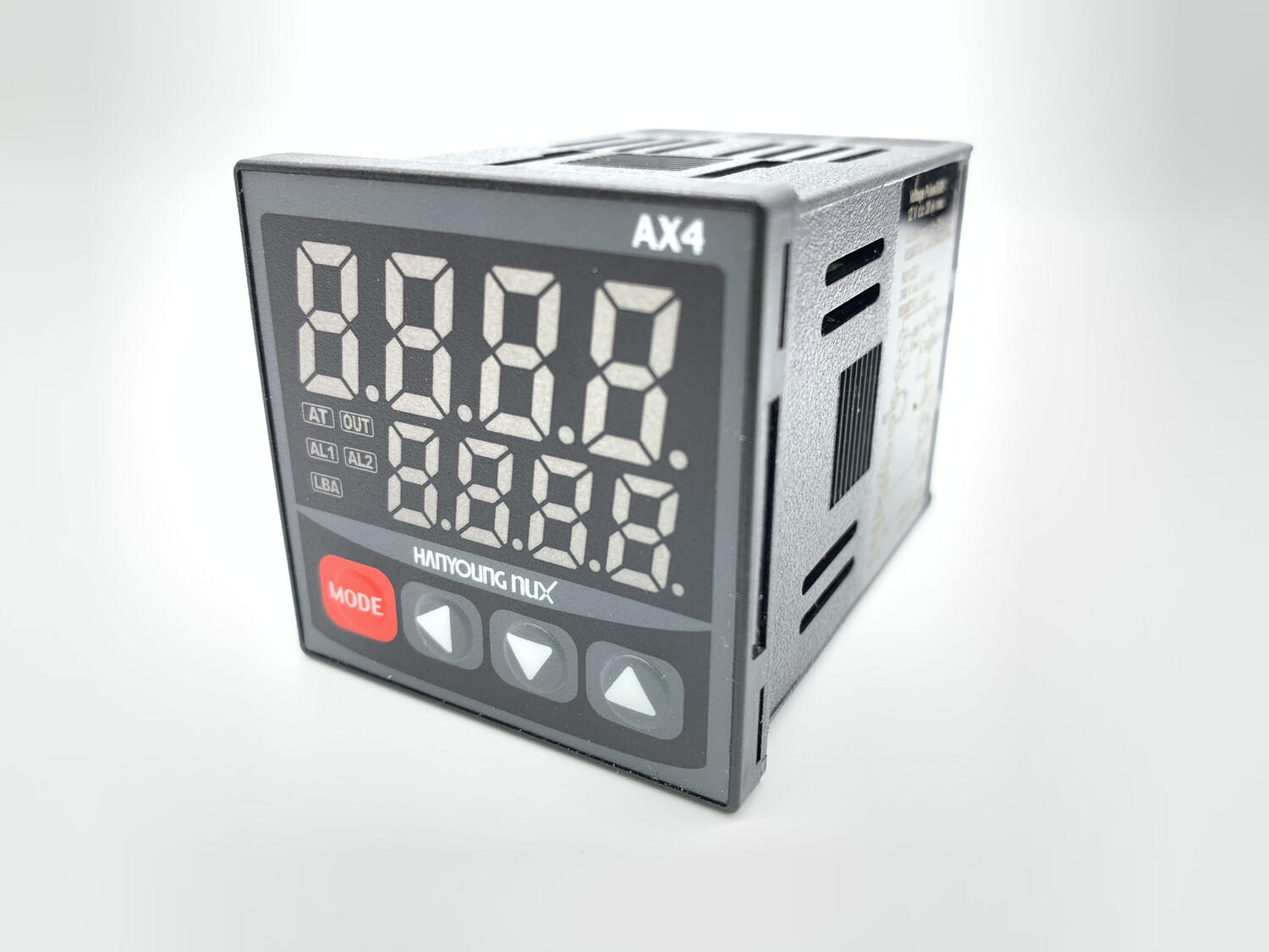 AX42A HANYOUNG CONTROL DE TEMPERATURA 48X48 MM TERMOPAR TIPO J,K,PT100,E 100-240 VAC