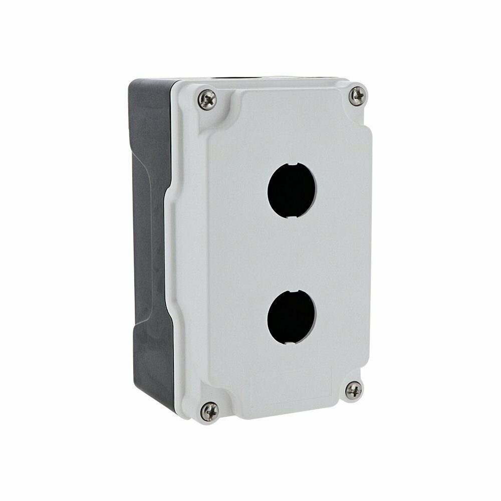 SGPB2202G SEGIBIZ BOTONERA PLASTICA 2 ORIFICIOS GRIS
