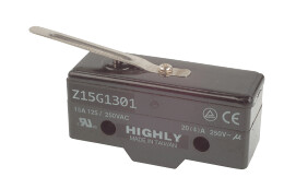 Z15G1301 HIGHLY LIMIT SWITCH PEQUEÑO PALANCA MEDIANA ANGOSTA 1NC+1NO