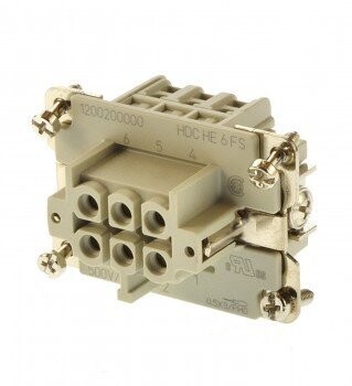 1200200000 WEIDMULLER CONECTOR HEMBRA 6 POLOS 16 AMP     HDCHE6FS