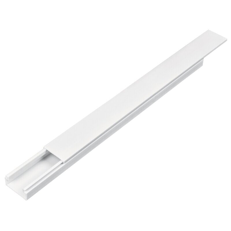 46284 MKELECTRO CANALETA BLANCA CON ADHESIVO 1 VIA 10X20MM 2 METROS