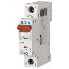 243118 EATON MOELLER INTERRUPTOR TERMOMAGNETICO EN RIEL DIN 1 POLO 4 AMP VOTAJE DC CURVA C PLS6-C4-DC-MW