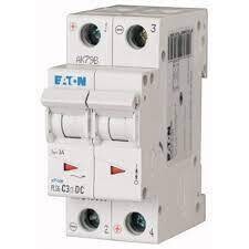 243130 EATON MOELLER INTERRUPTOR TERMOMAGNETICO EN RIEL DIN 2 POLOS 3 AMP VOTAJE DC CURVA C PLS6-C3/2-DC-MW