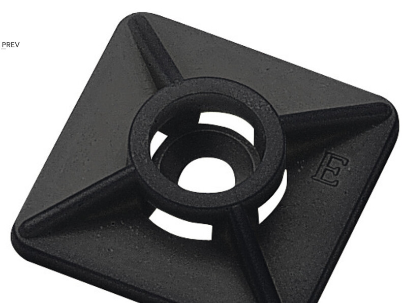 1697950000 WEIDMULLER TAQUETE SUJETADOR ADHES CBH219X19COLOR NEGRO PAQUETE DE 100 PZAS