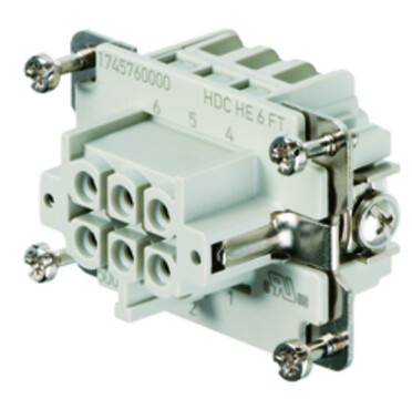 1745760000 WEIDMULLER CONECTOR HEMBRA DE 6 POLOS   HDC HE 6 FT