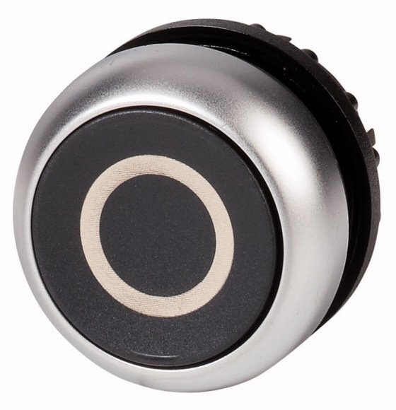 216609 EATON MOELLER BOTON MOMENTANEO RASANTE NEGRO CON SIMBOLO DE O 22 MM M22-D-S-X0
