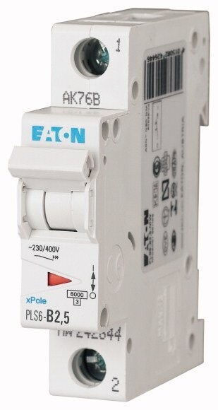 242670 EATON MOELLER INTERRUPTOR TERMOMAGNETICO EN RIEL DIN 1 POLO 2.5 AMP CURVA C