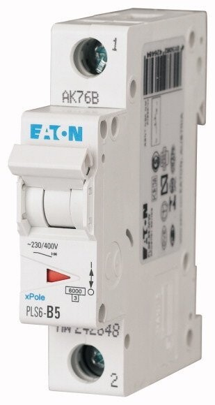 242674 EATON MOELLER INTERRUPTOR TERMOMAGNETICO EN RIEL DIN 1 POLO 5 AMP CURVA C