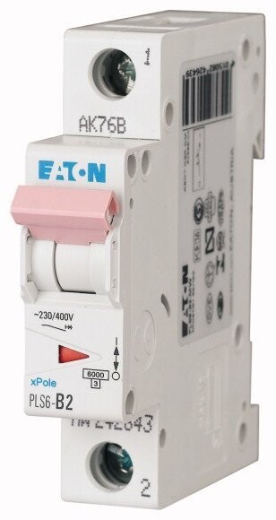 242692 EATON MOELLER INTERRUPTOR TERMOMAGNETICO EN RIEL DIN 1 POLO 2 AMP CURVA D