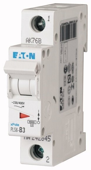 242694 EATON MOELLER INTERRUPTOR TERMOMAGNETICO EN RIEL DIN 1 POLO 3 AMP CURVA D