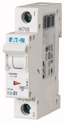 242689 EATON MOELLER INTERRUPTOR TERMOMAGNETICO EN RIEL DIN 1 POLO 1 AMP CURVA D