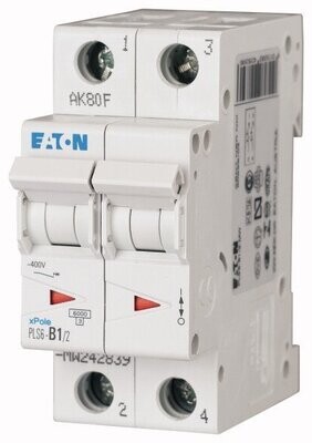 242839 EATON MOELLER INTERRUPTOR TERMOMAGNETICO EN RIEL DIN 2 POLOS 1 AMP CURVA B 242839 EATON MOELLER INTERRUPTOR TERMOMAGNETICO EN RIEL DIN 2 POLOS 1 AMP CURVA B