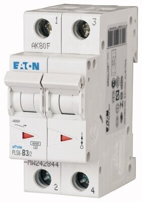 242859 EATON MOELLER INTERRUPTOR TERMOMAGNETICO EN RIEL DIN 2 POLOS 50 AMP CURVA B
