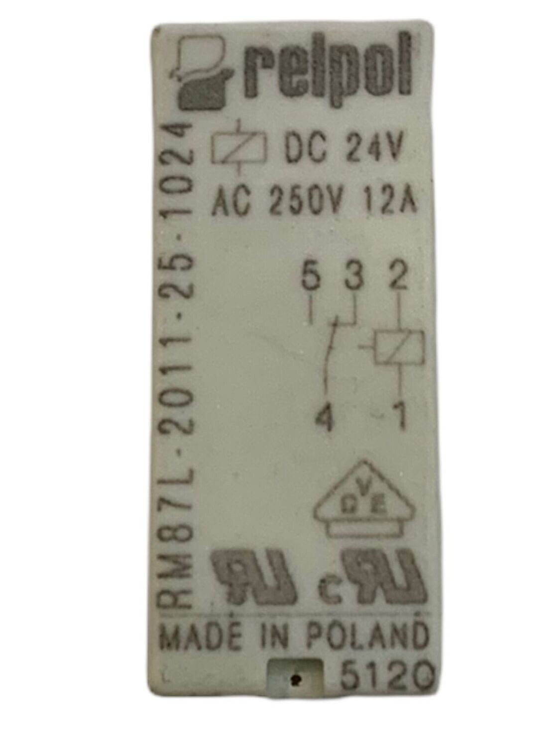 RM87L2011251024 RELPOL RELEVADOR 5 PINES 12 AMP BOBINA 24 VDC