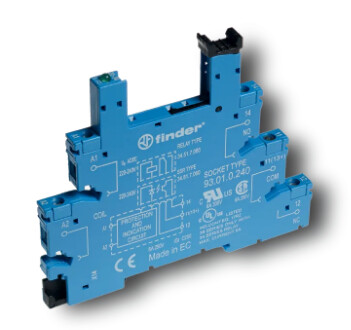 93013125 FINDER BASE PARA RELEVADOR TIPO CLEMA 125 V AC/DC SENCILLA MONTAJE EN RIEL