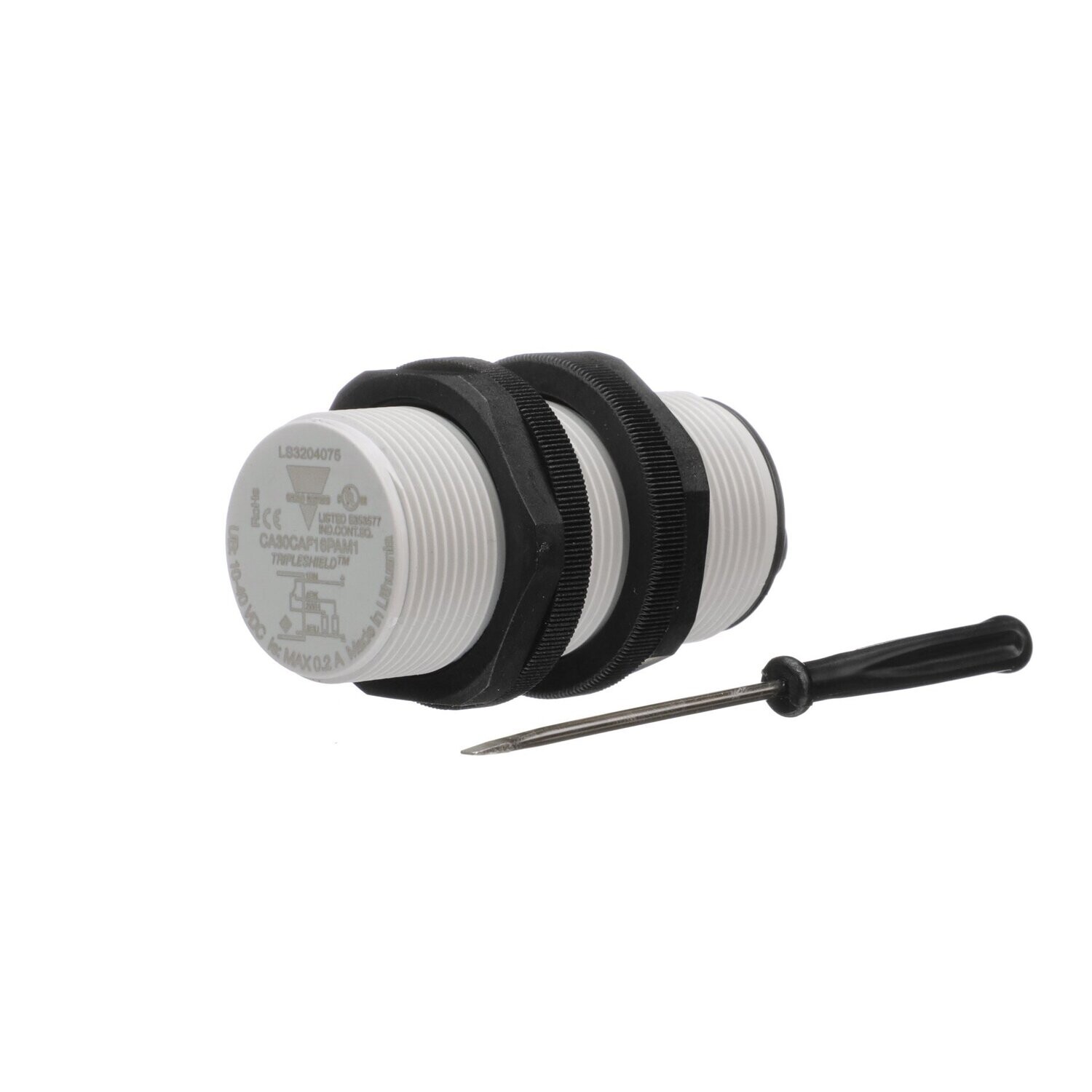 CA30CAF16NAM1 CARLO GAVAZZI SENSOR CAPACITIVO M30 NPN NC+ NO CON CONECTOR M12 PLASTICO 12MM DE SENSADO