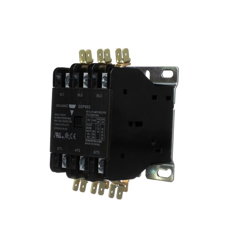 GDP603L24V CARLO GAVAZZI CONTACTOR PROPOSITO DEFINIDO 60 AMP BOBINA 24 VAC
