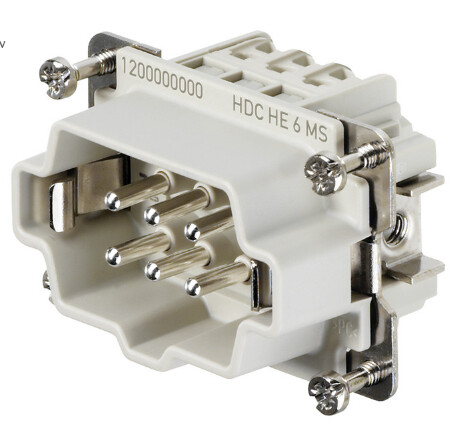 1200000000 WEIDMULLER CONECTOR MACHO 6 POLOS 16 AMP HDCHE6MS