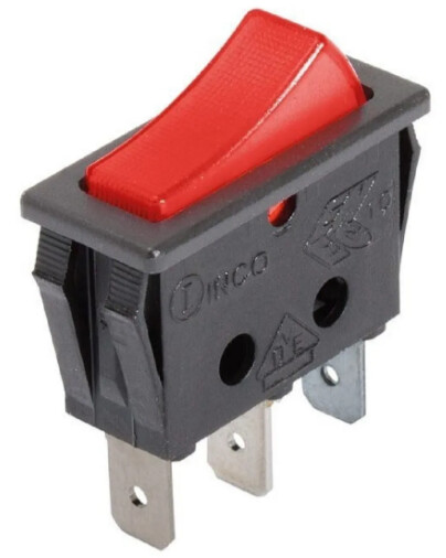 BDRR MKELECTRO BALANCIN MEDIANO RECTANGULAR 2 POCICIONES ROJO