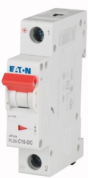 243120 EATON MOELLER INTERRUPTOR TERMOMAGNETICO EN RIEL DIN 1 POLO 10 AMP VOTAJE DC CURVA C PLS6-C10-DC-MW