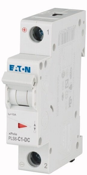 243115 EATON MOELLER INTERRUPTOR TERMOMAGNETICO EN RIEL DIN 1 POLO 1 AMP VOTAJE DC CURVA C PLS6-C1-DC-MW