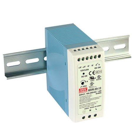 MDR6024 MEANWELL FUENTE DE PODER ENTRADA 85-264 VAC SALIDA 24 VDC 2.5A