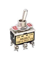 T22BS HIGHLY INTERRUPTOR DE COLA DE RATA 2 POSICIONES 2P-2T 4 TORNILLOS ON-ON