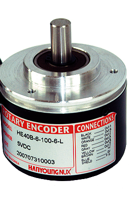 HE50B85003T24 HANYOUNG ENCODER EXT. 50MM FLECHA 8MM SALIDA A,B,Z PUSH PULL DE 12 - 24VCD 500PPR
