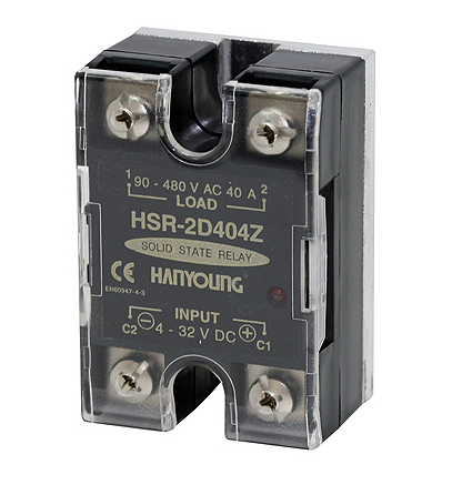 HSR2D304Z HANYOUNG RELEVADOR ESTADO SOLIDO MONOFASICO 30 AMP 480 VAC DISPARO EN DIRECTA