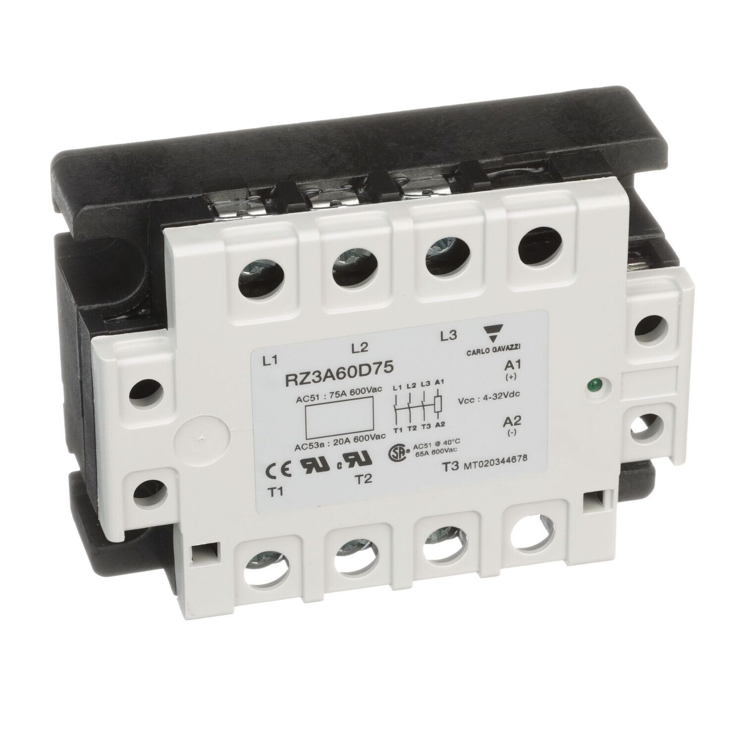RZ3A60D75 CARLO GAVAZZI RELEVADOR DE ESTADO SOLIDO TRIFASICO 75 AMP 660 V DISPARO EN DIRECTA