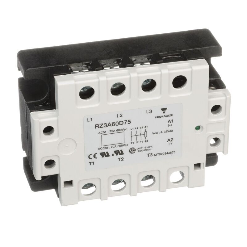 RZ3A60D75 CARLO GAVAZZI RELEVADOR DE ESTADO SOLIDO TRIFASICO 75 AMP 660 V DISPARO EN DIRECTA