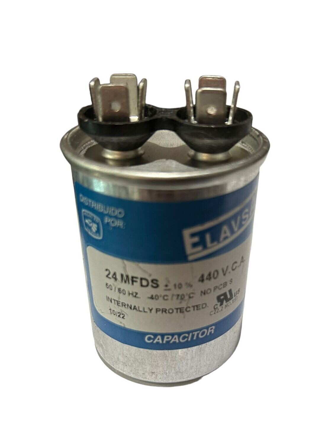 CA25MF440 ELAVSA CAPACITOR METALICO DE TRABAJO CONTINUO 25MF 440V