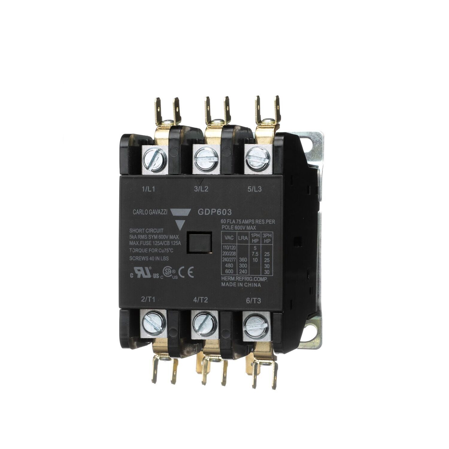 GDP603L220V CARLO GAVAZZI CONTRACTOR PROPOSITO DEFINIDO 60 AMP 220 BOBINA