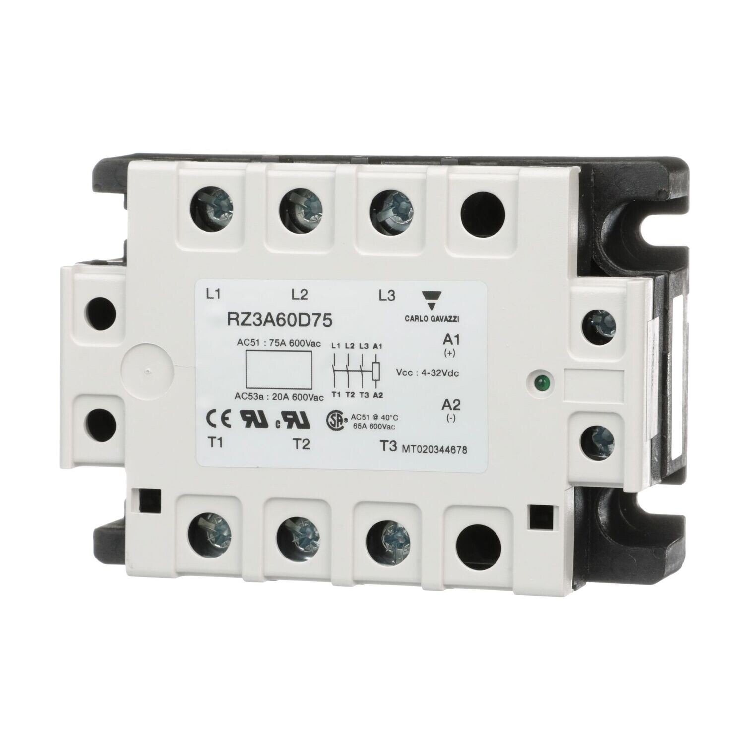 RZ3A60D25 CARLO GAVAZZI RELEVADOR DE ESTADO SOLIDO TRIFASICO 25 AMP 660 V DISPARO EN DIRECTA