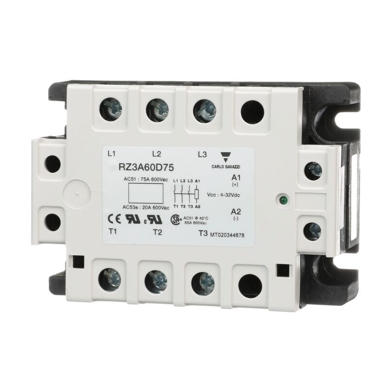 RZ3A40D25 CARLO GAVAZZI RELEVADOR DE ESTADO SOLIDO TRIFASICO 25 AMP 440 V DISPARO EN DIRECTA