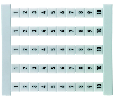 0460660001 WEIDMULLER ETIQUETA P/CLEMA 50 PZA DEK 5 FS 1-10 VERTICAL