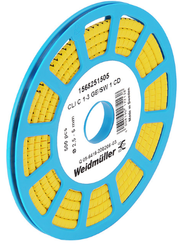 1568241502 WEIDMULLER MARCACABLE RL 100PZ 16-22 AWG CLIC02-3GE/SW0CD