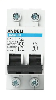 DZ47632PC32A ANDELI INTERRUPTOR TERMOMAGNETICO 2 POLOS CURVA C 32 AMP