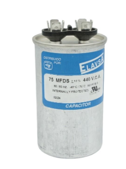 CA75MF440 ELAVSA CAPACITOR METALICO DE TRABAJO CONTINUO 75MF 440V