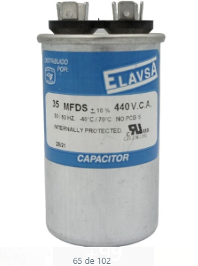 CA35MF440  ELAVSA CAPACITOR METALICO DE TRABAJO CONTINUO 35MF 440V