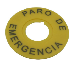 EPARO  MK ELECTRO ETIQUETA REDONDA PARA 22 MM PARO DE EMERGENCIA